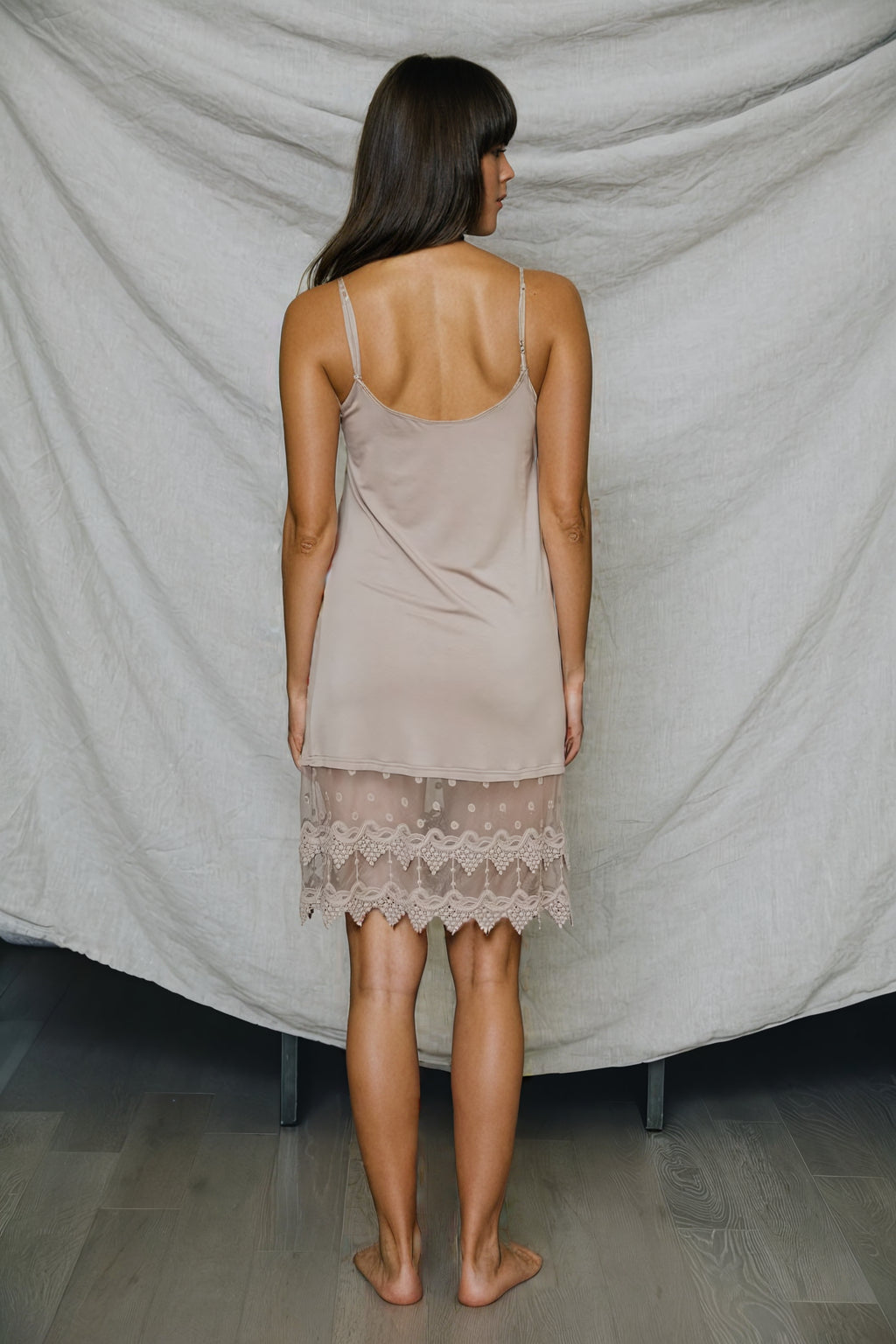 Polkadot Lace Slip Dress-Soul Flow Apparel