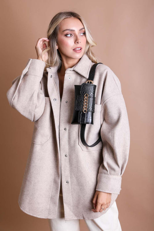 Wide Clutch Chain Belt Bag-Soul Flow Apparel