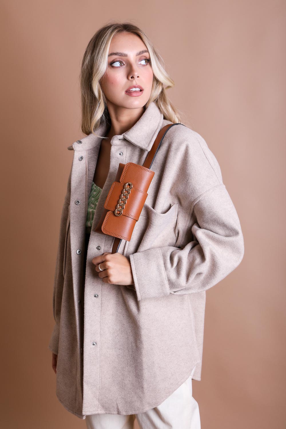 Wide Clutch Chain Belt Bag-Soul Flow Apparel