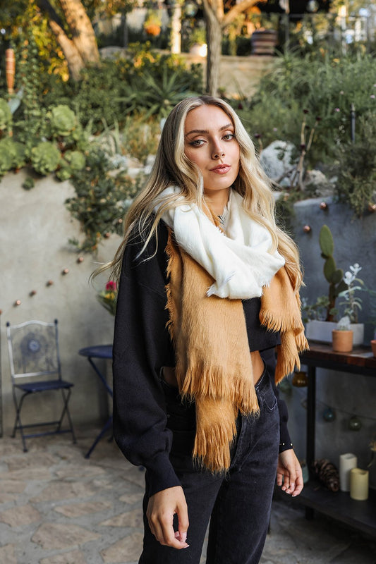 Silky Wool Ombre Scarf-Soul Flow Apparel