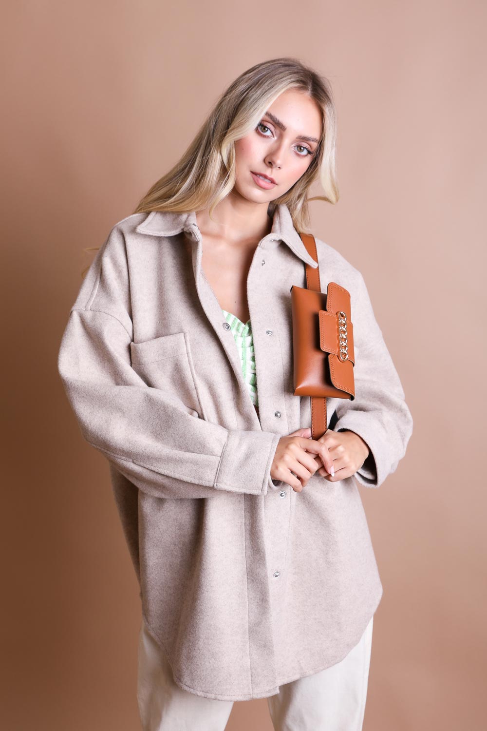 Wide Clutch Chain Belt Bag-Soul Flow Apparel