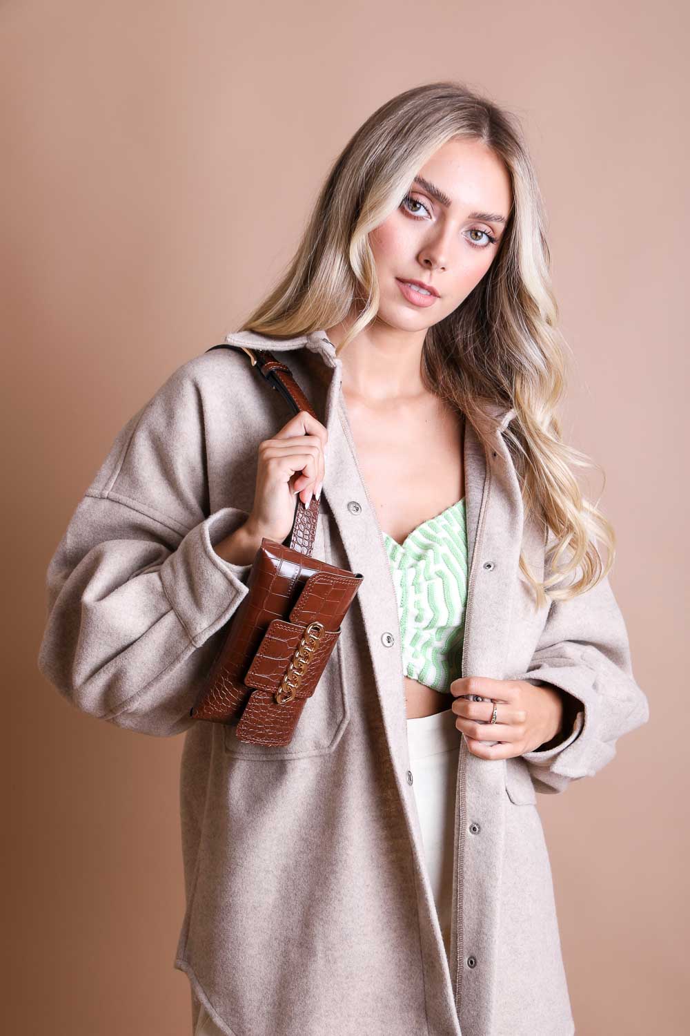 Wide Clutch Chain Belt Bag-Soul Flow Apparel