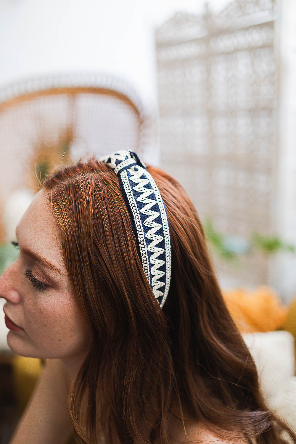 Embroidered Stitch Boho Knot Headband-Soul Flow Apparel