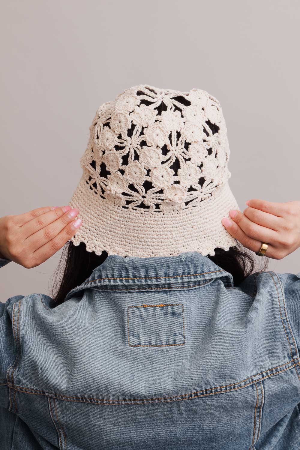 Floral Crochet Bucket Sun Hat-Soul Flow Apparel