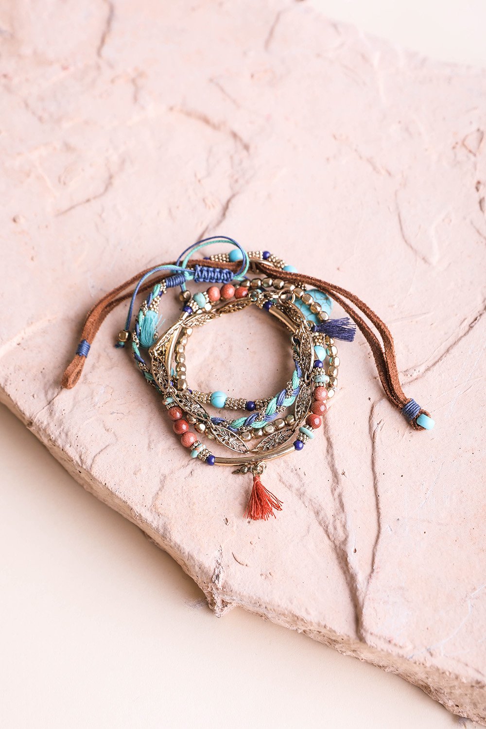 Beaded Suede Bracelet-Soul Flow Apparel