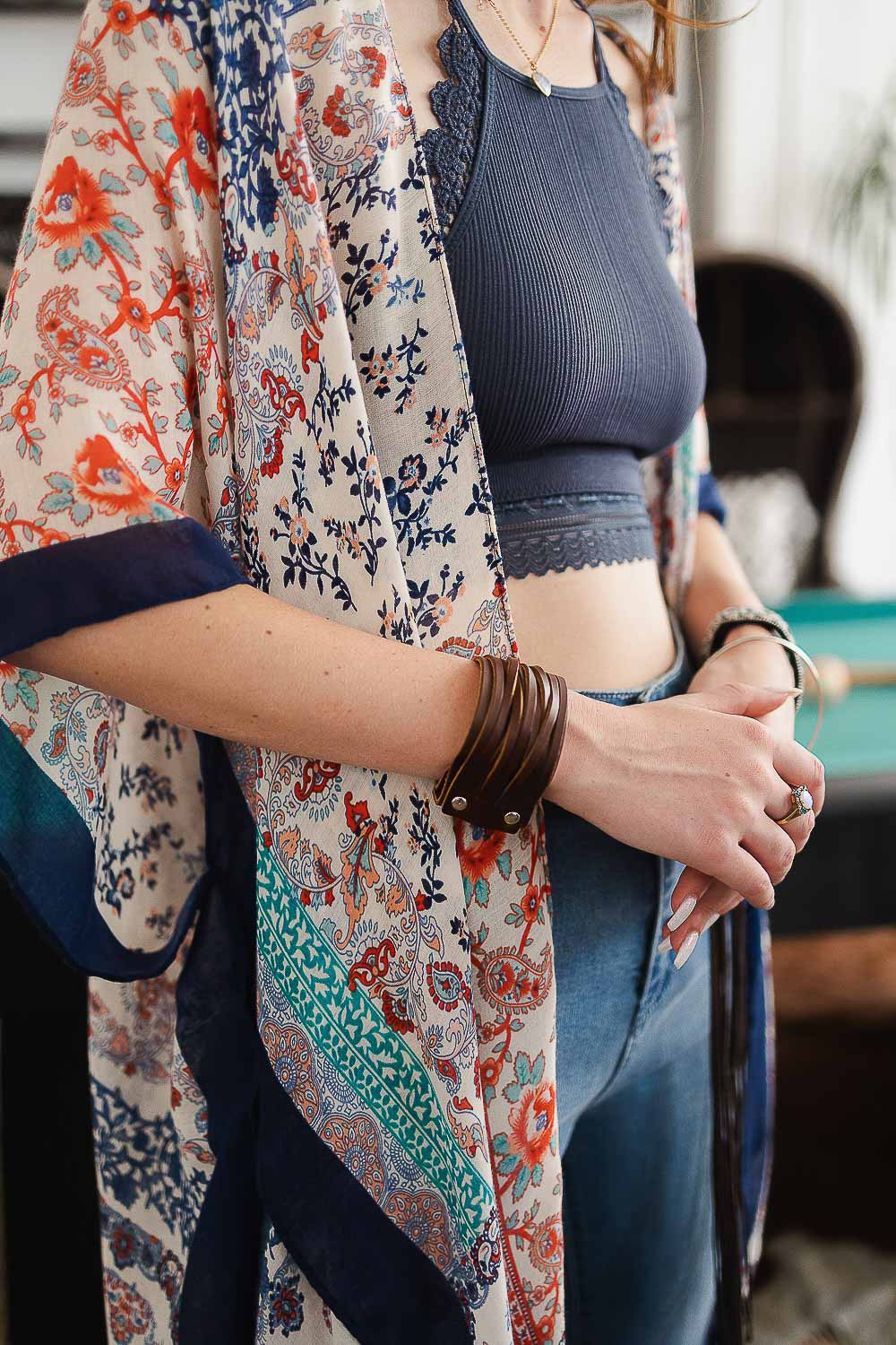 Braided Leather Cuff Bracelet w/ Adjustable Clasp-Soul Flow Apparel
