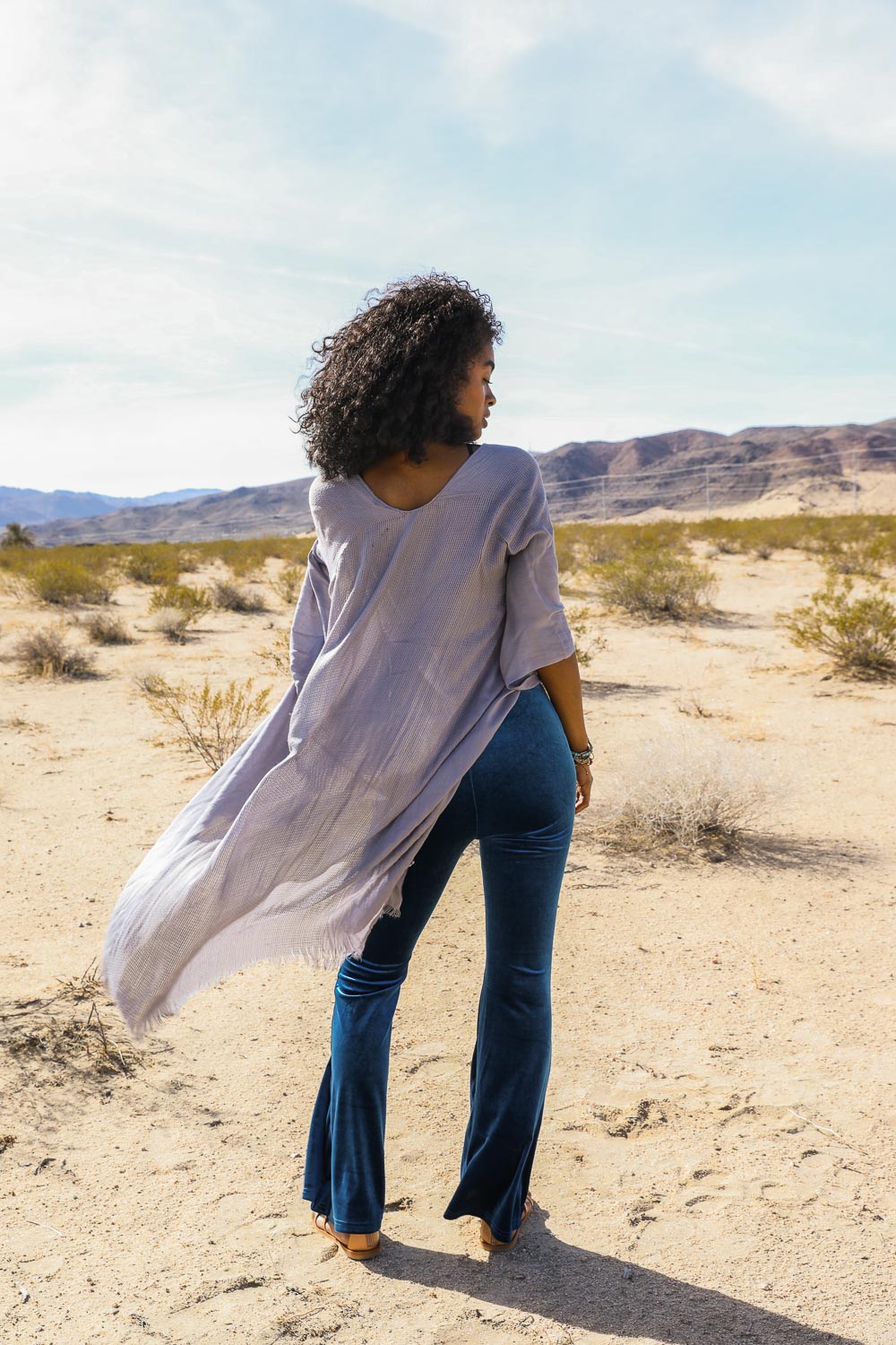Frayed Trim Kimono-Soul Flow Apparel