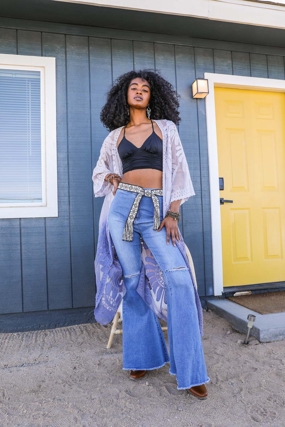Ombre Bohemian Lace Kimono-Soul Flow Apparel