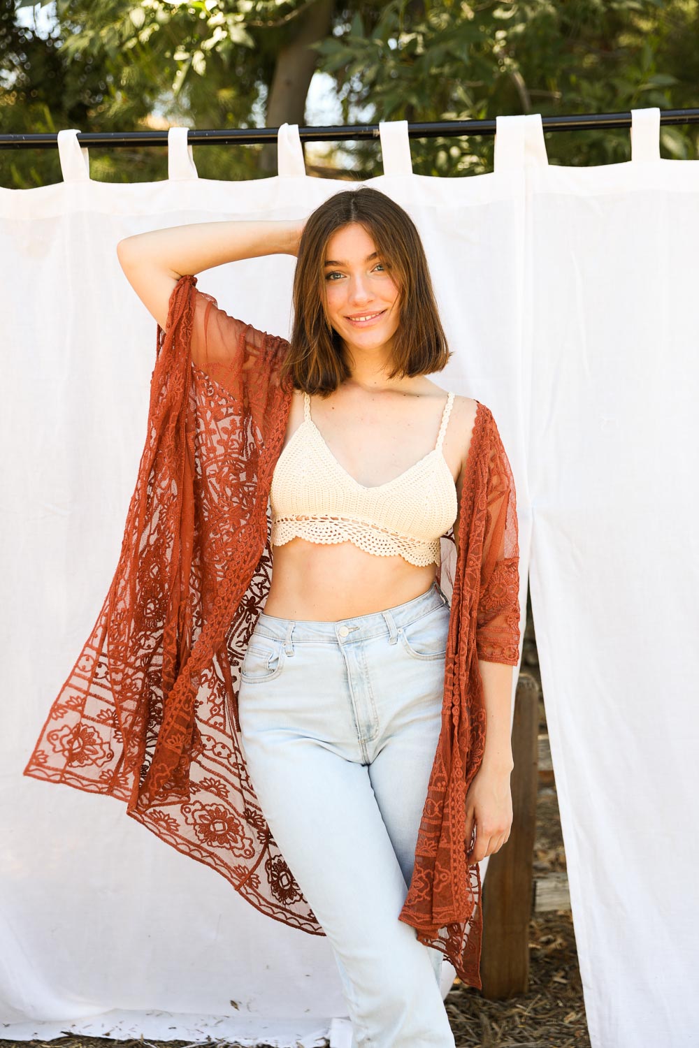 Floral Mandala Mesh Kimono-Soul Flow Apparel