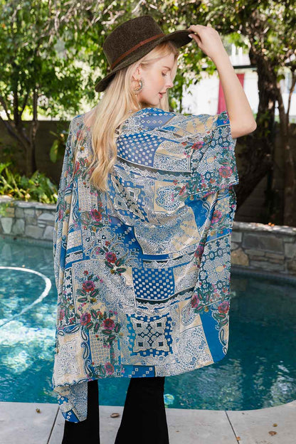 Mandala Bloom Intricate Velvet Henna Pattern Kimono-Soul Flow Apparel