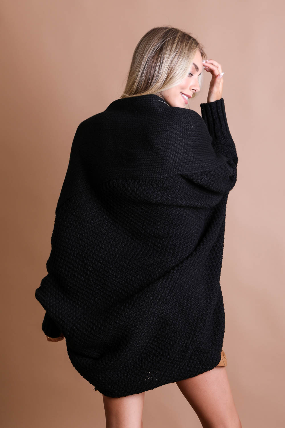 Cuddly Bat Sleeve Knit Cardigan