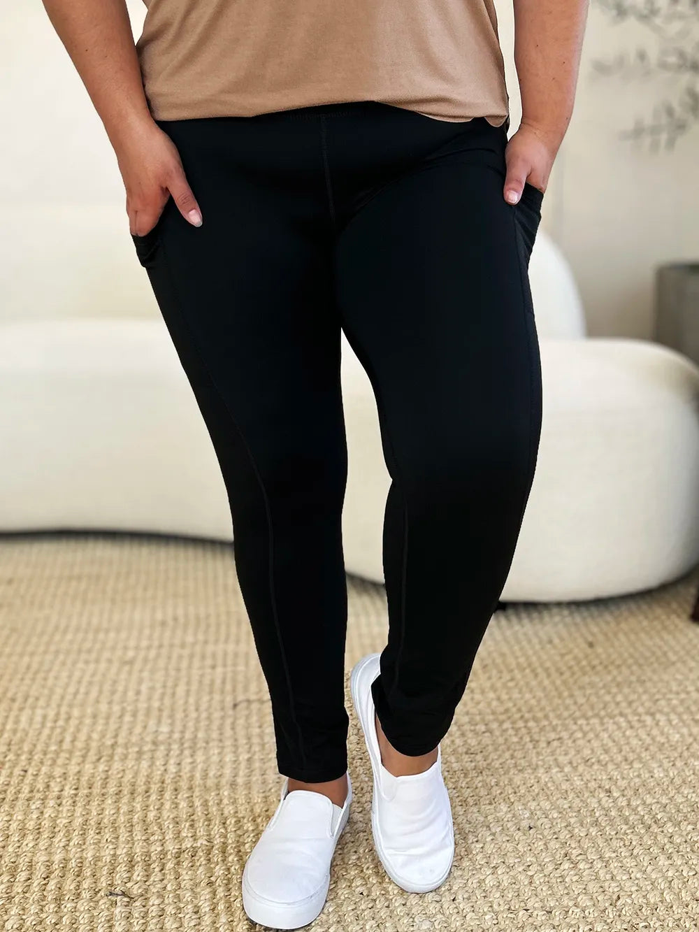 Wide Waistband Sports Leggings-Soul Flow Apparel