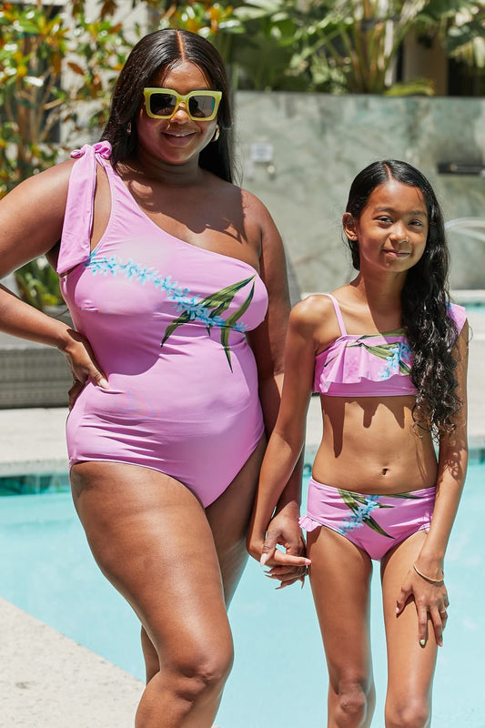 Marina West Swim Vacay Mode One Shoulder Swimsuit in Carnation Pink-Soul Flow Apparel