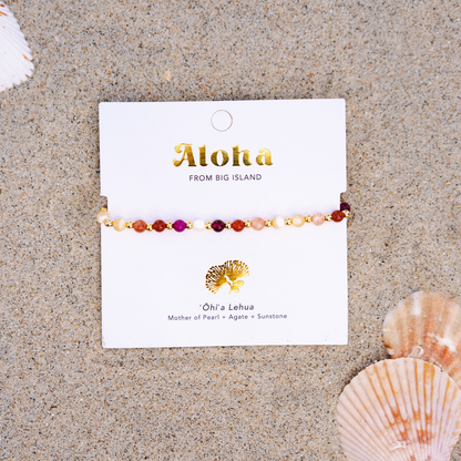 Big Island 4mm Metal Accent Healing Bracelet