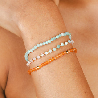Positive Energy 3mm Metal Accent Healing Bracelet