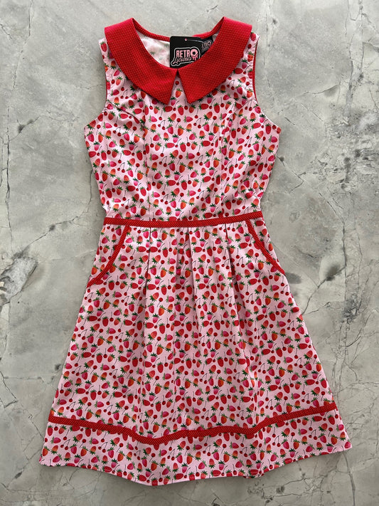 Berry Cherry Collared Dress - Medium only, 1 left!