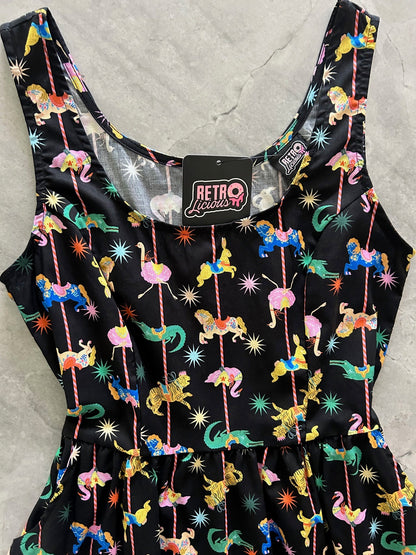 Carousel Shorter Fit & Flare Dress - 3X only, 1 left!