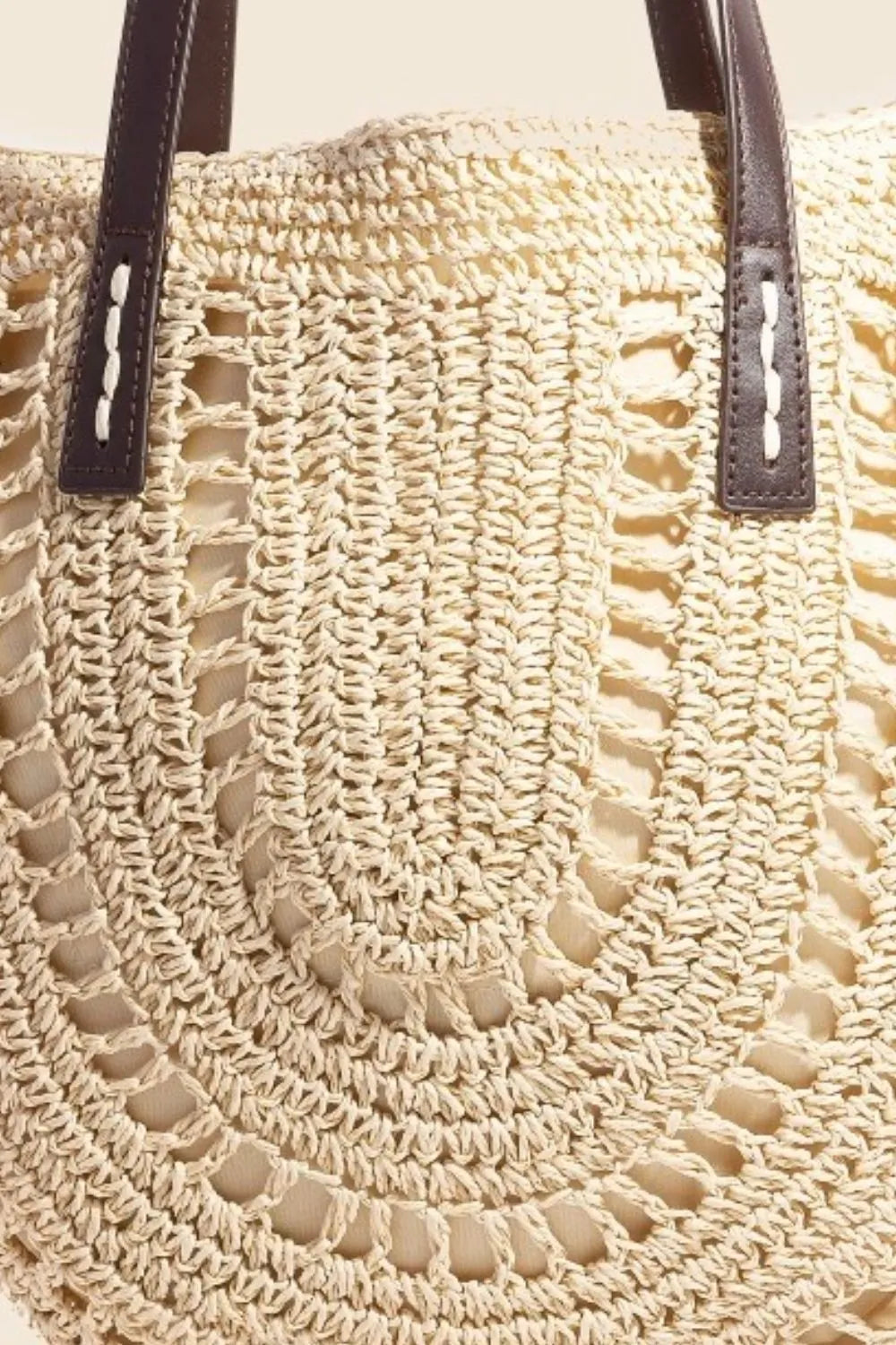 Fame Straw Braided Rounded Tote Bag-Soul Flow Apparel