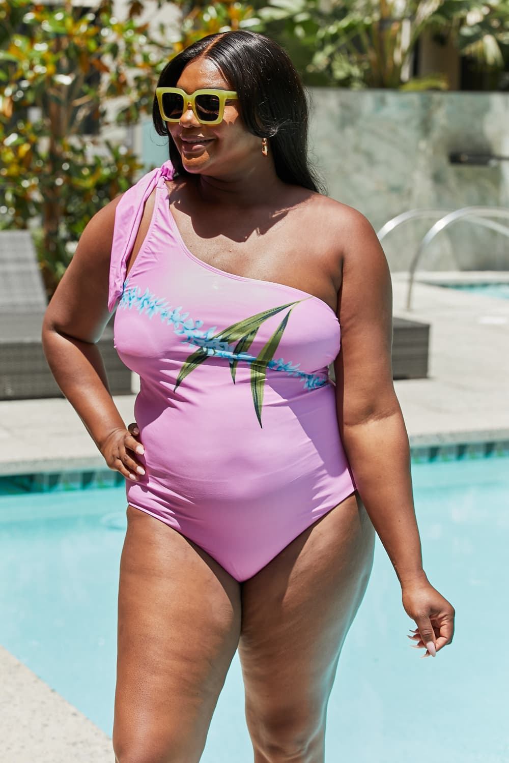 Marina West Swim Vacay Mode One Shoulder Swimsuit in Carnation Pink-Soul Flow Apparel