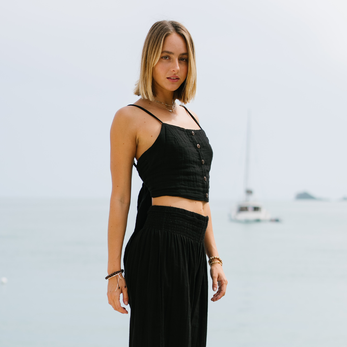 Black Cruisin Crop Top