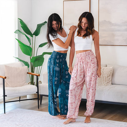 Cosmic Teal Harem Pants