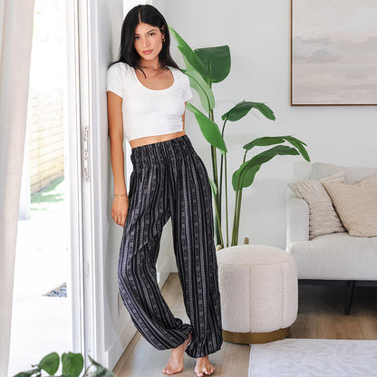 Akha Tribal Print Harem Pants