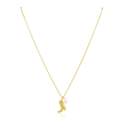 Boot N' Pearl Necklace