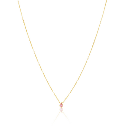 Ines Raindrop Necklace Pink
