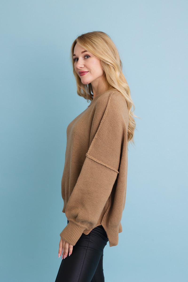 Cozy Mood Oversized Pullover Sweater-Soul Flow Apparel