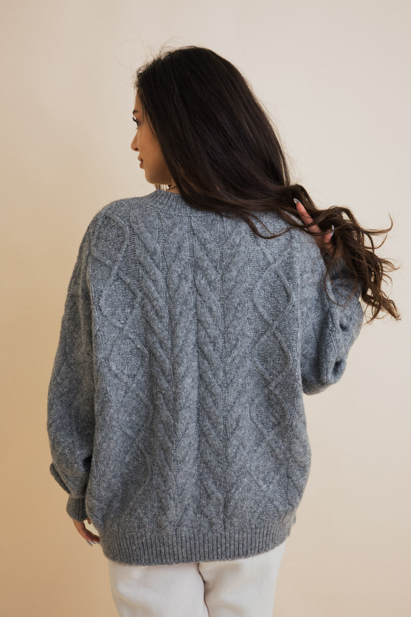 Classic Soft Cable Knit Pullover Sweater-Soul Flow Apparel