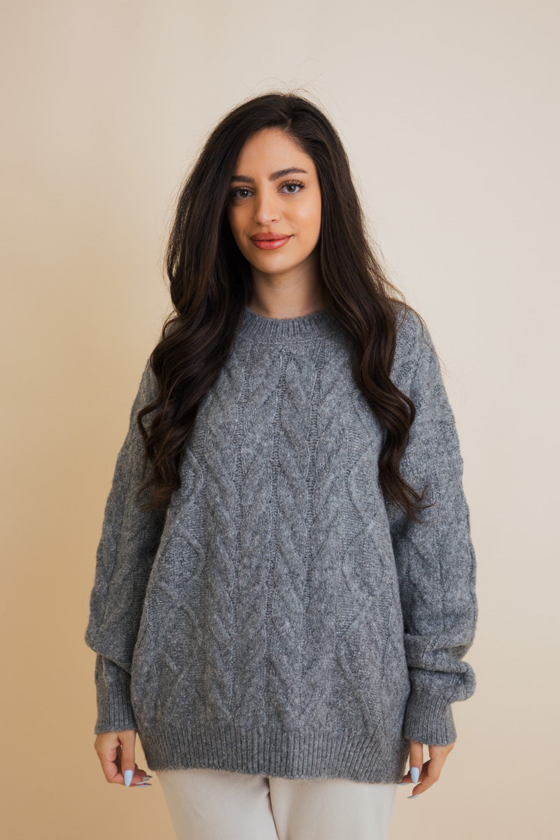 Classic Soft Cable Knit Pullover Sweater-Soul Flow Apparel