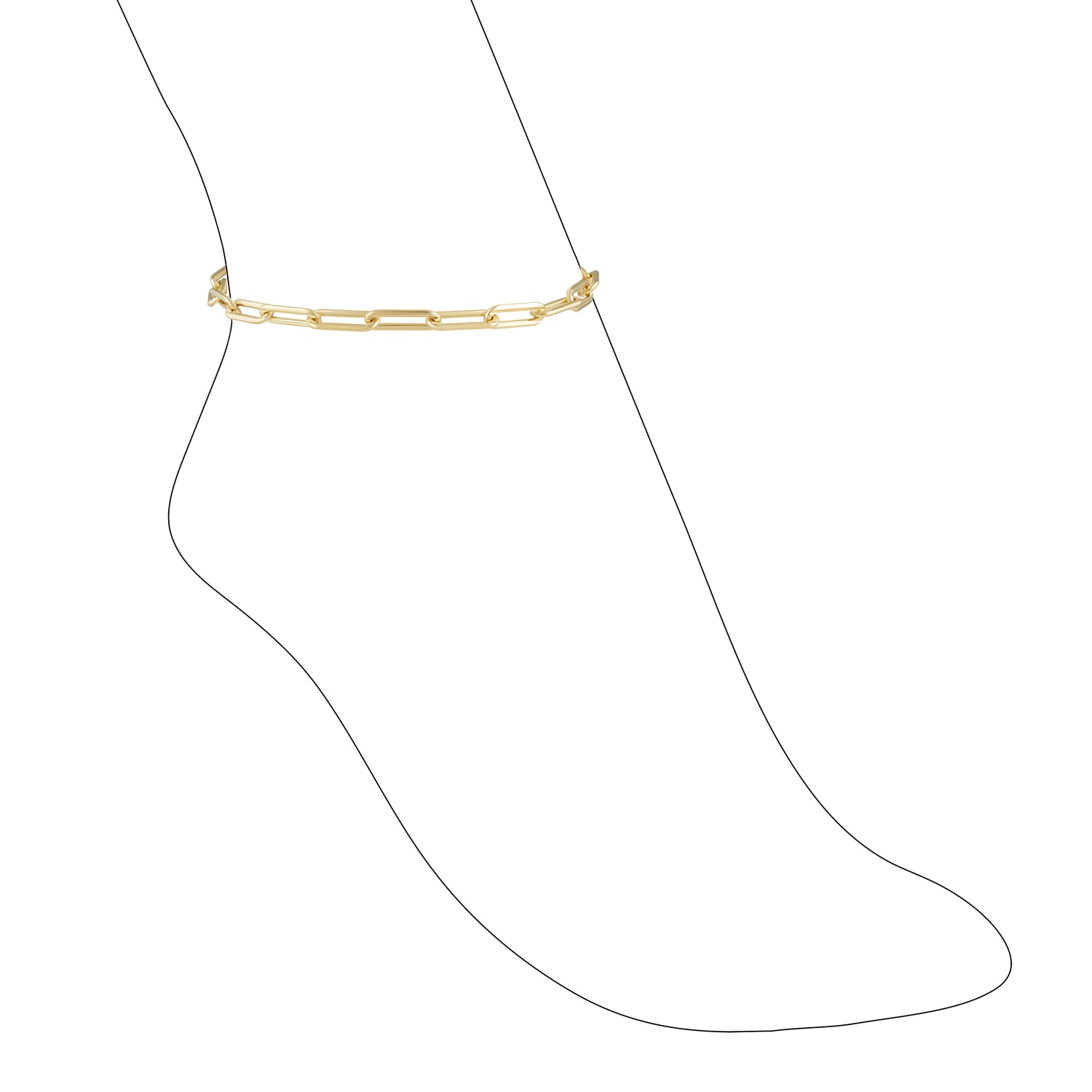 Carrie Paperclip Anklet — Soul Flow Apparel