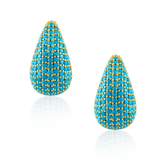 Celine Cz Raindrop Earring Turquoise — Soul Flow Apparel