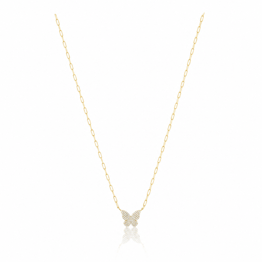 Bree Pave Butterfly Necklace