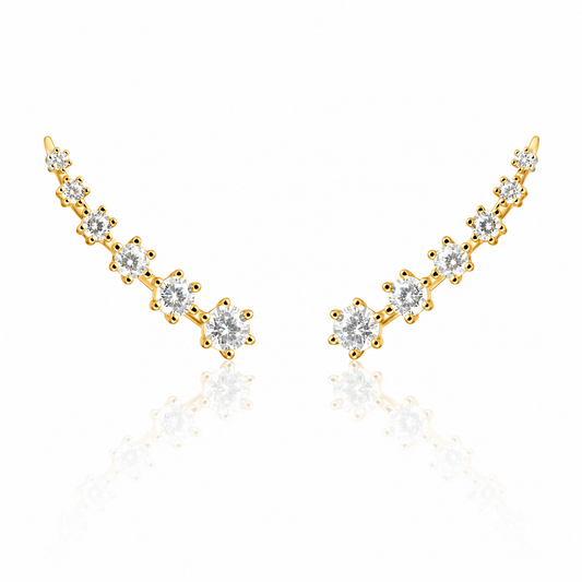 Celina Cz Bar Earring in apr pm, view 2 — Soul Flow Apparel