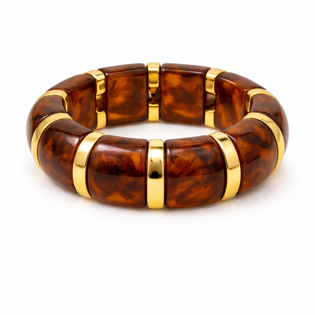 Verona Bangle Brown in mar pm, view 10 — Soul Flow Apparel