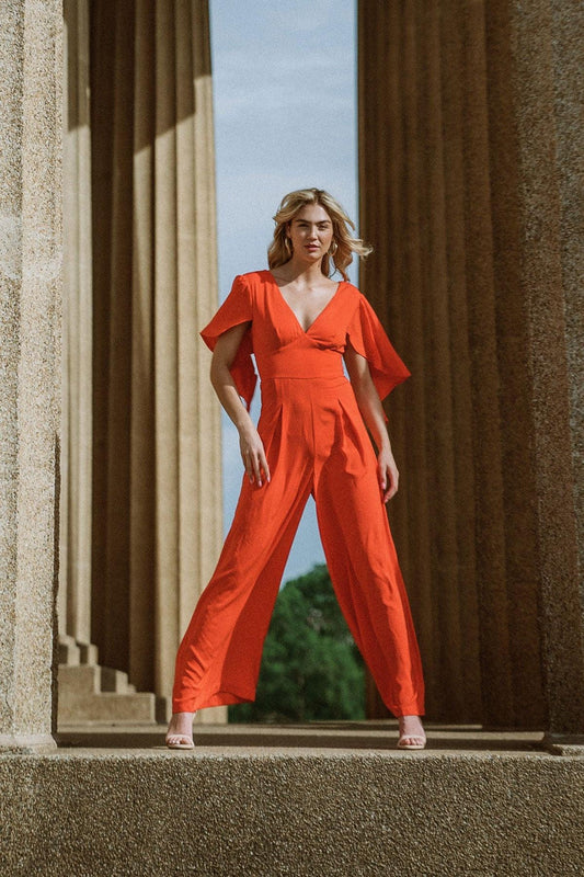 Raised On Promises Stars Woven Jumpsuit With V Neckline