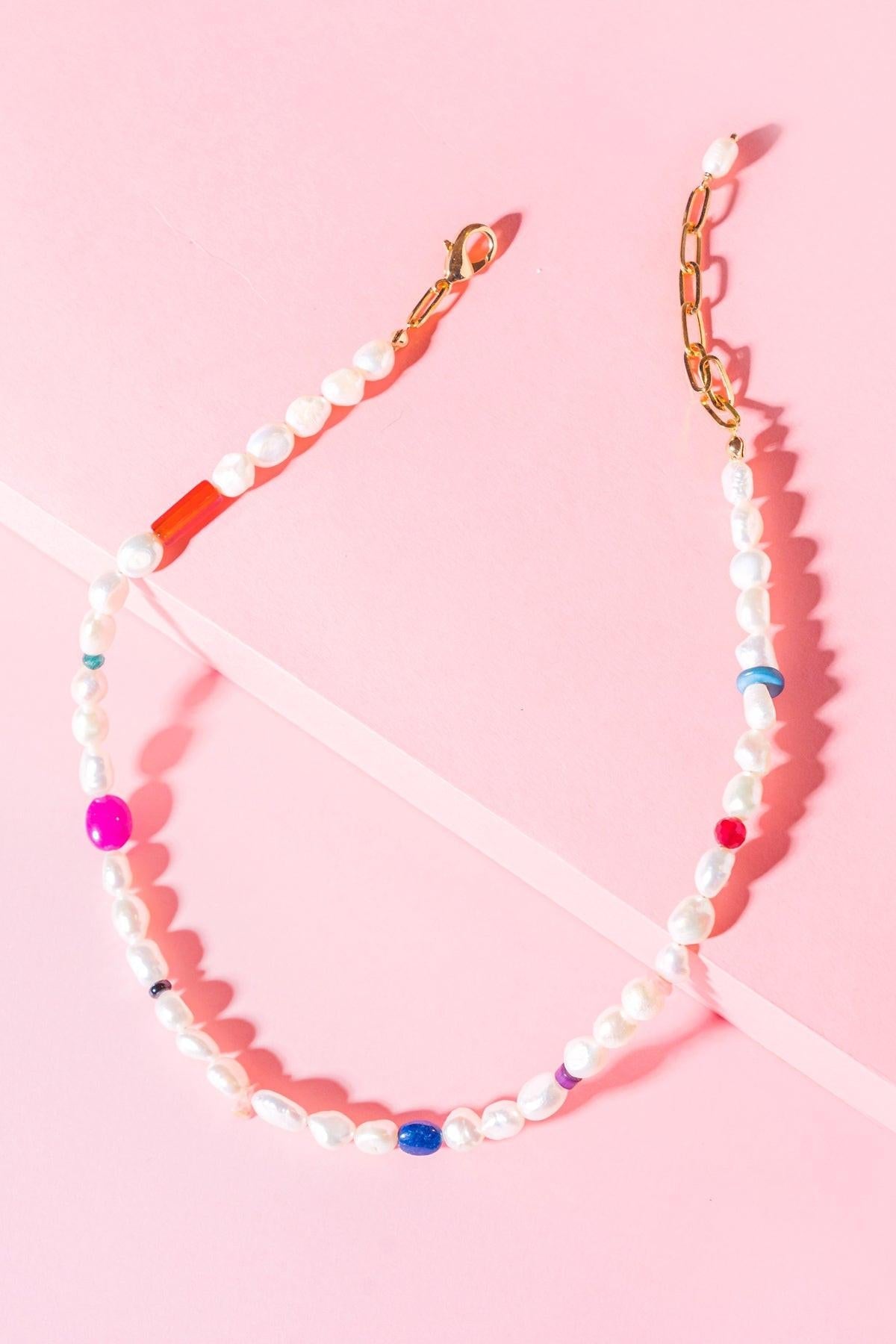 Cece Pearl Necklace Korean Made With Copper Alloy Beads