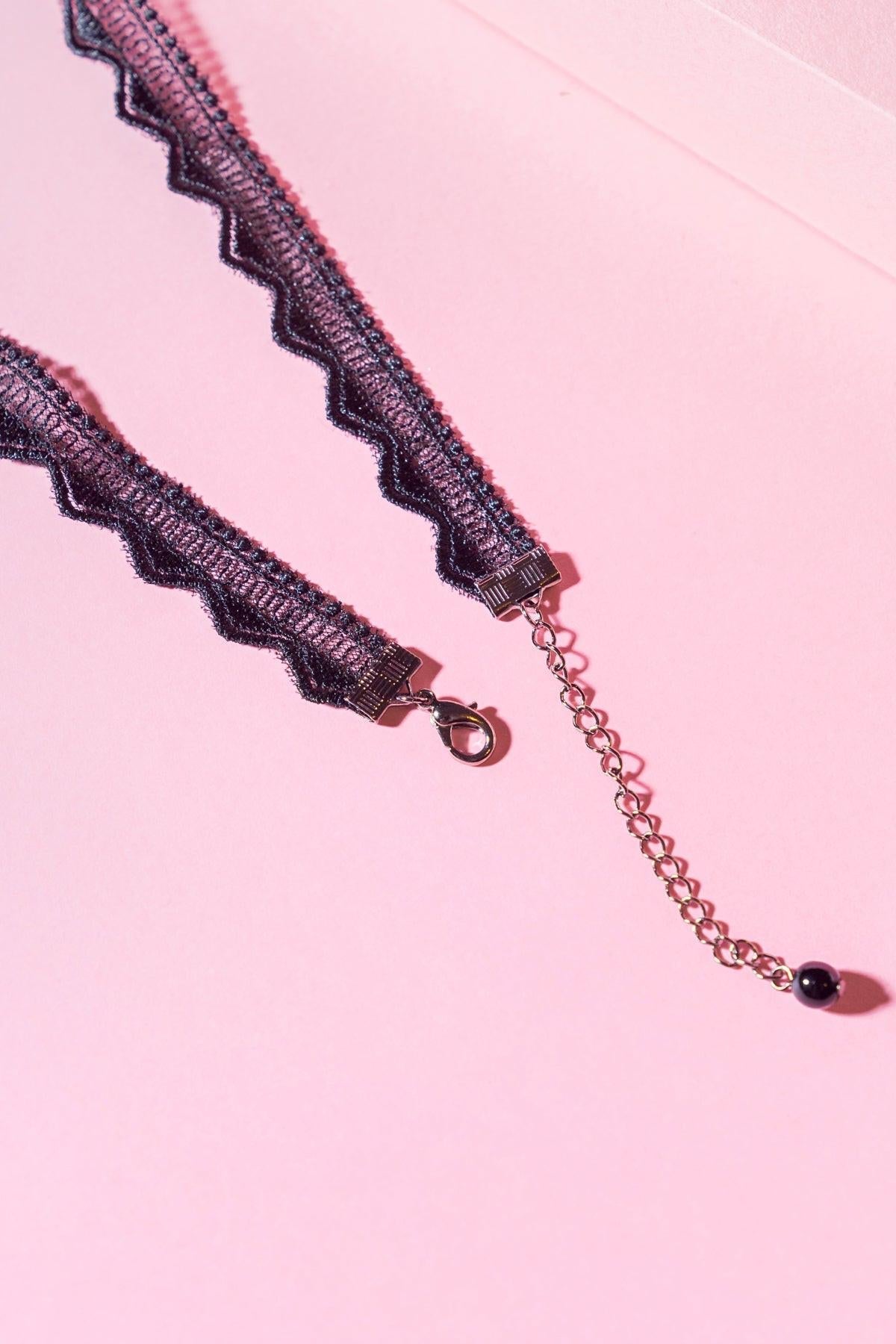 Pretty In Love Lace Choker With Pearl Pendant Korean Craftsmanship
