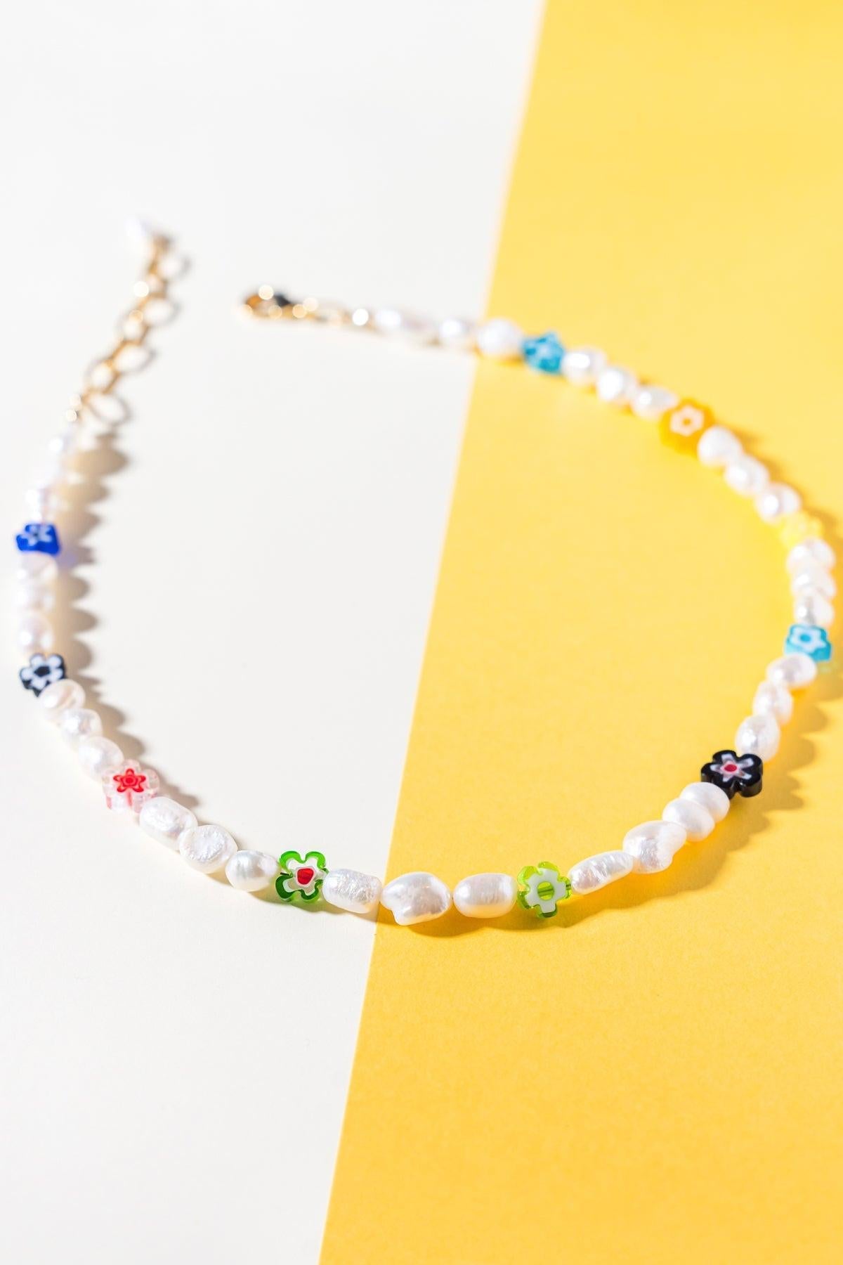 Nicole Pearl Necklace Copper Alloy Beads Made In Korea