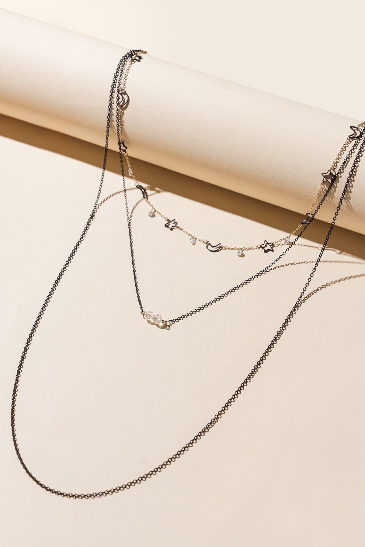 Its Like Thunder Layered Necklace Zinc Alloy Pearl Lace Korean Made