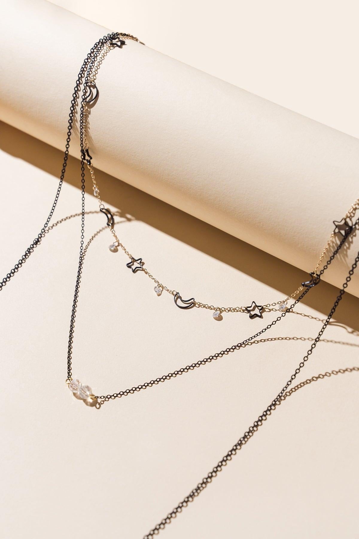 Its Like Thunder Layered Necklace Zinc Alloy Pearl Lace Korean Made