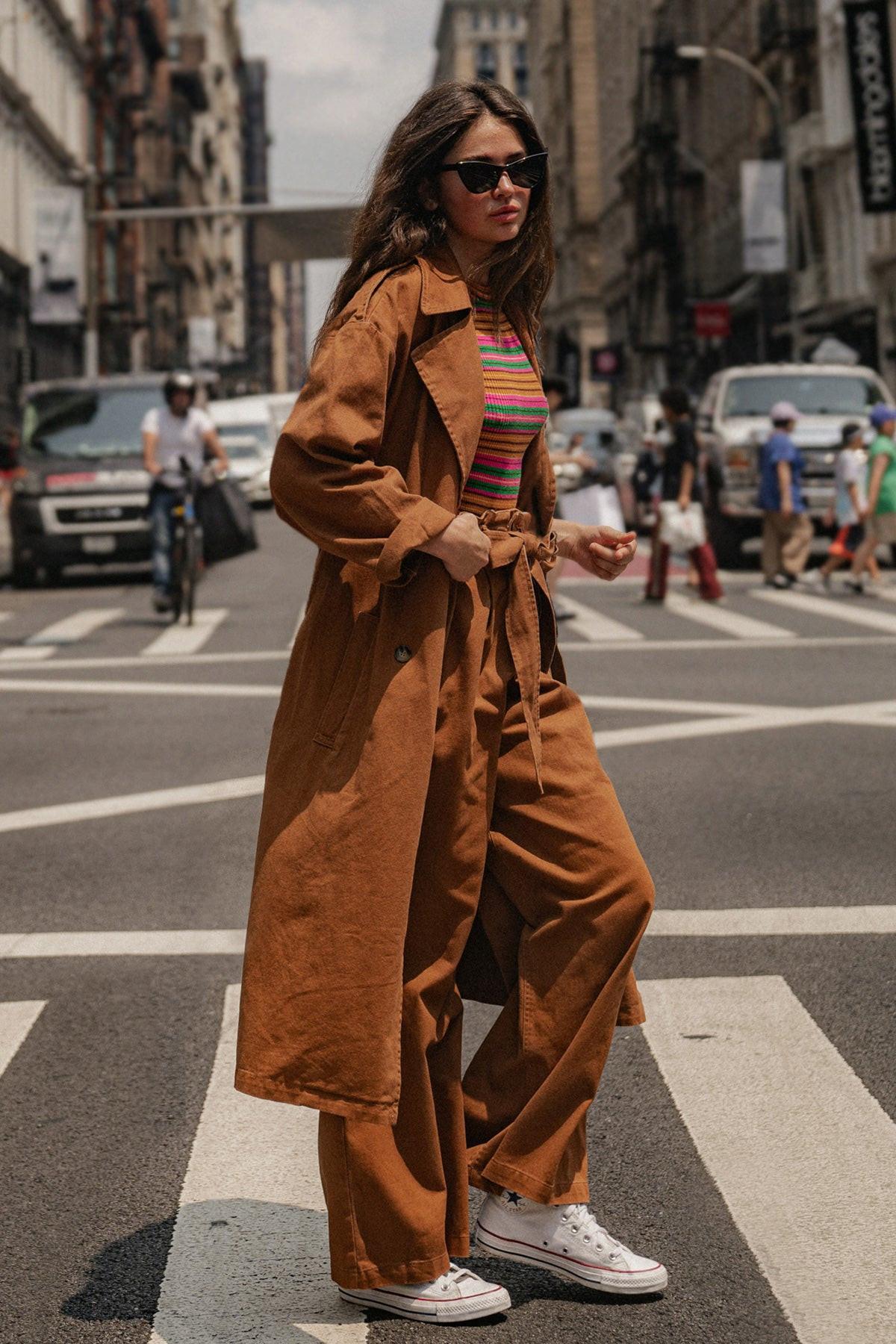 Keeper Of My Heart Cotton Twill Trench Coat With Self Tie Waist