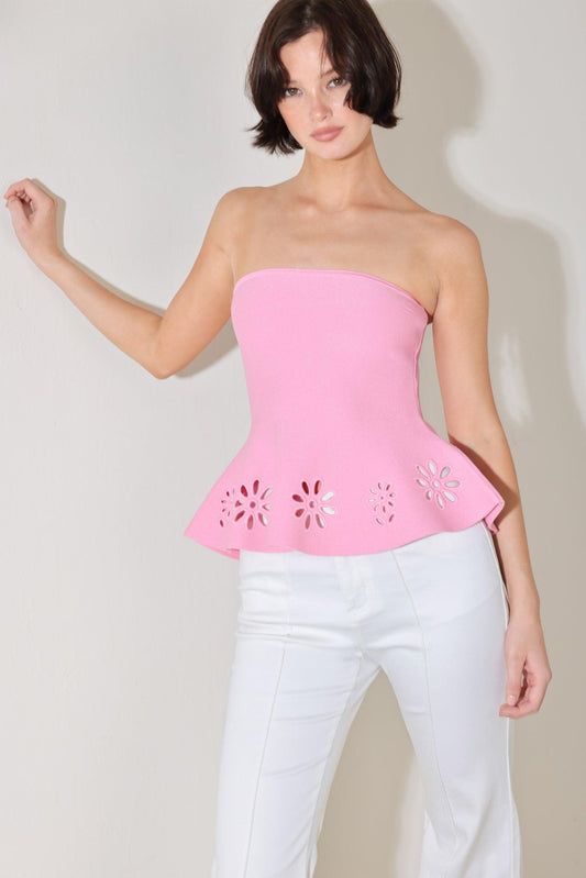 SUGAR PETAL SWEATER KNIT TOP