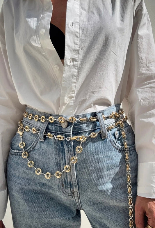 Odessa Donut Chain Belt - Two Tone — Soul Flow Apparel