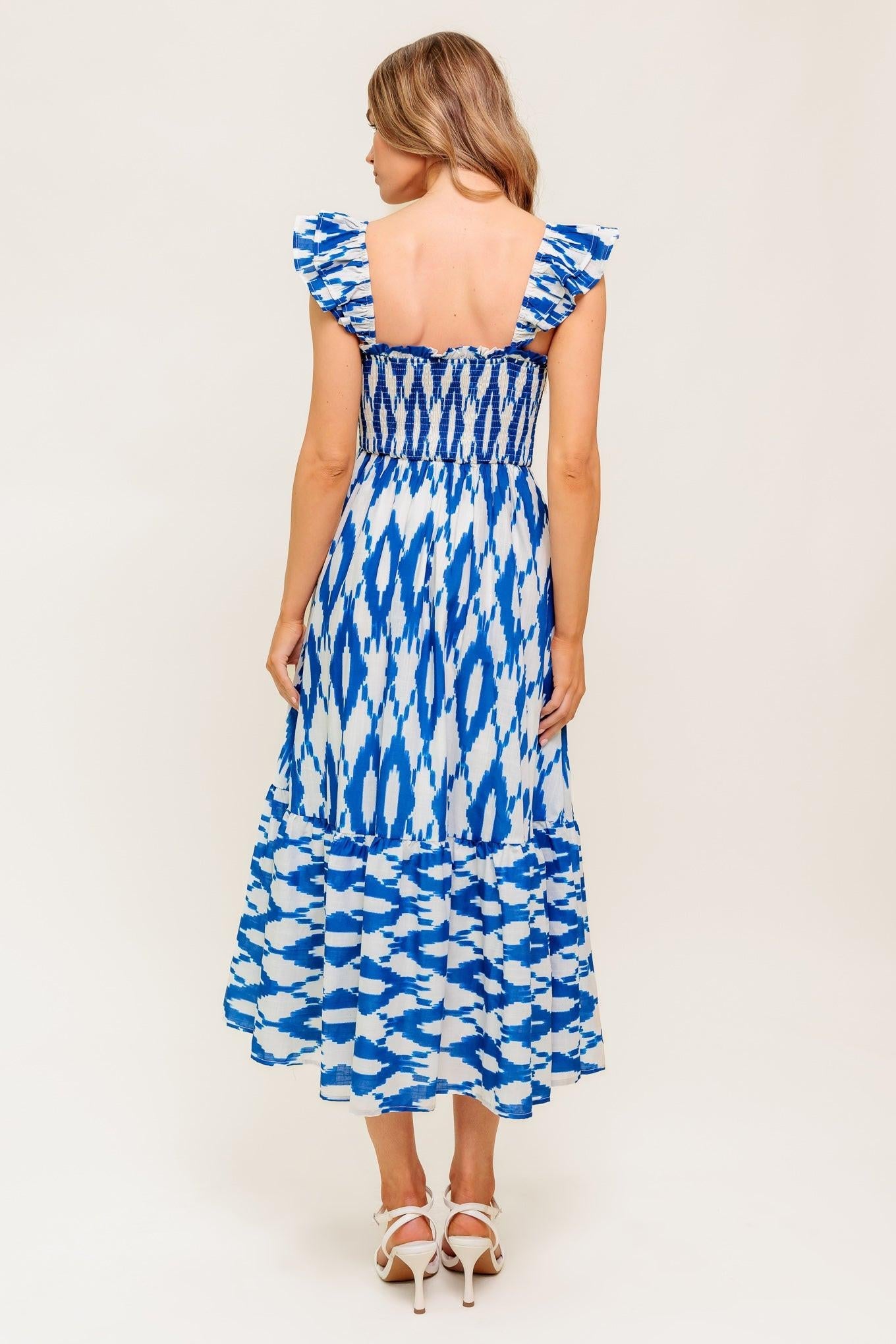 LOST IN THE DETAILS WOVEN MIDI DRESS
