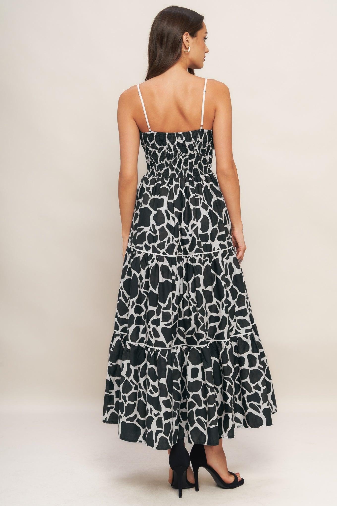 URBAN WILD WOVEN MIDI DRESS