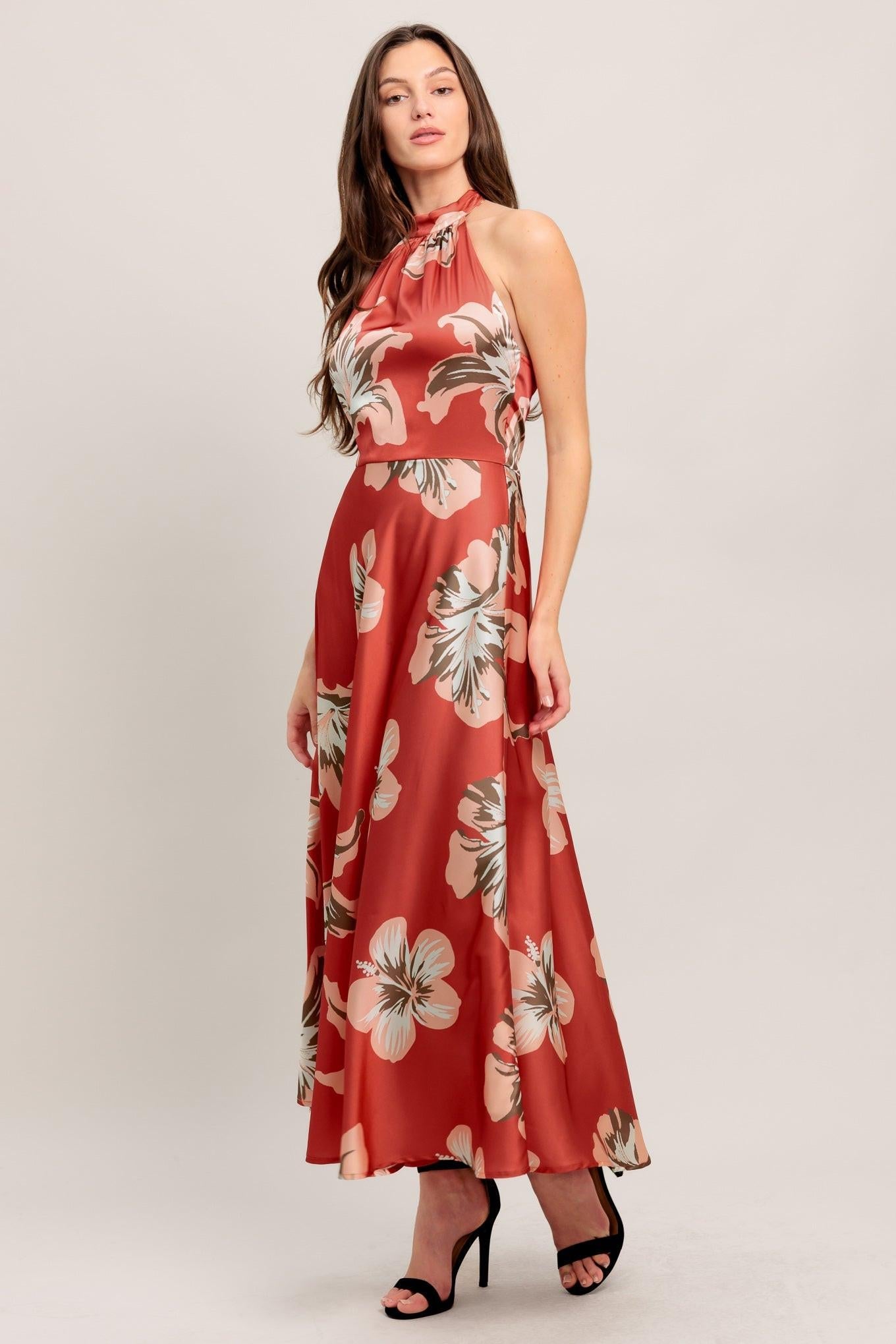 CAN’T LOOK AWAY WOVEN MIDI DRESS