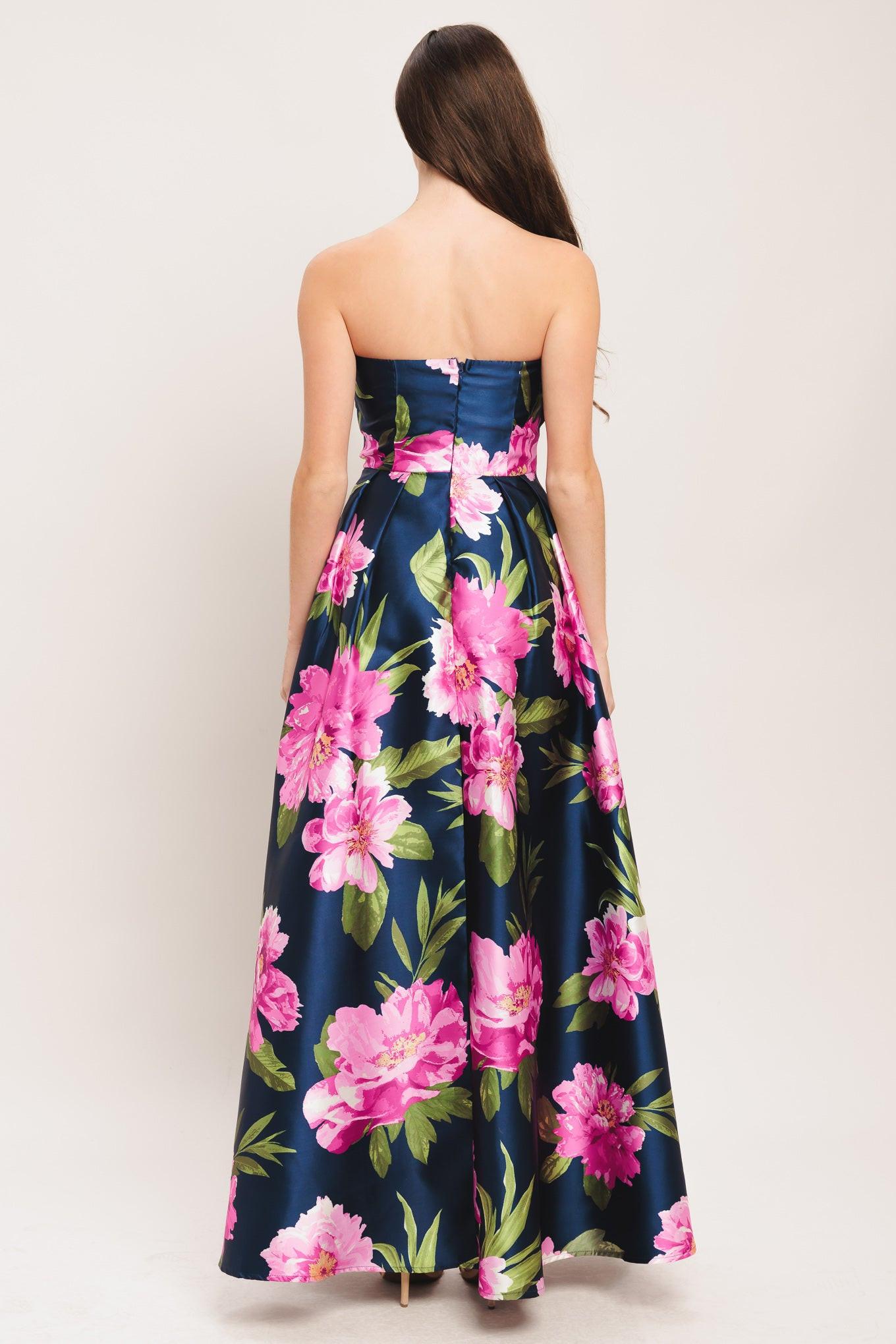 LUNA FLORA WOVEN MAXI DRESS