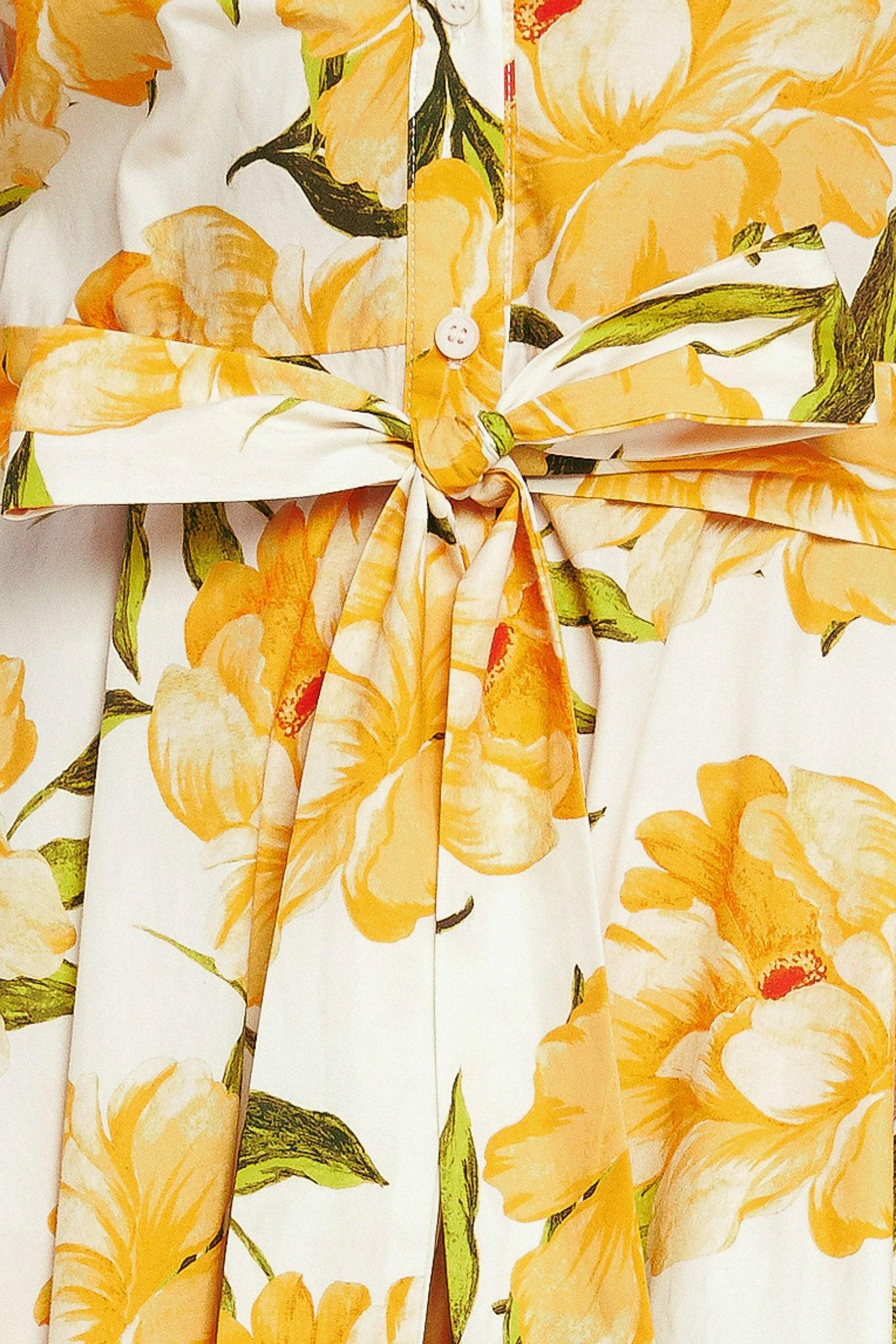UPLIFTING PALETTE WOVEN MIDI DRESS